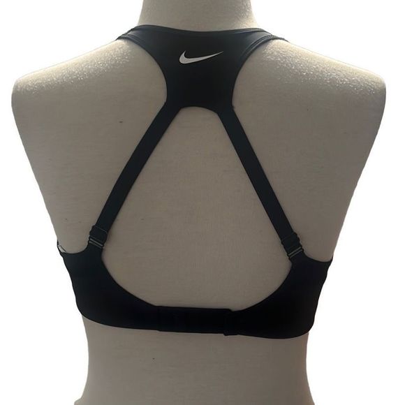 NIKE Dri-Fit Racer Back Black Sports Bra Women’s Medium - Picture 1 of 6